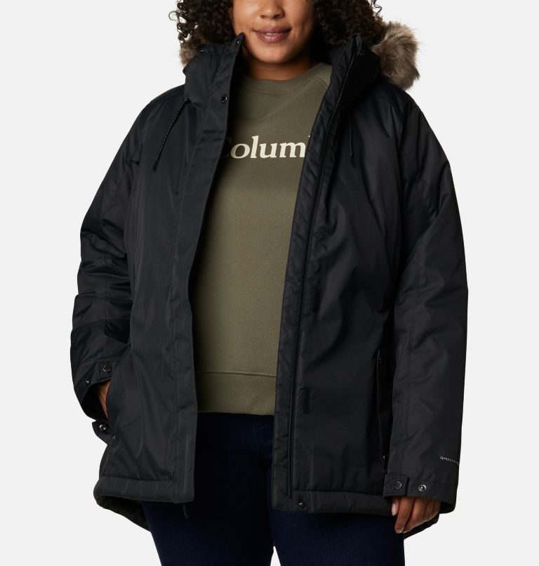 Women's Columbia Suttle Mountain II Insulated Jackets Black | Plus Size CA-V4813